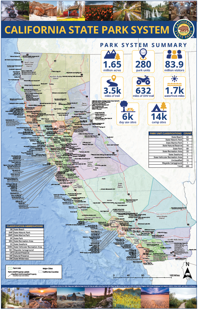 Thumbnail of the California State Park System Map